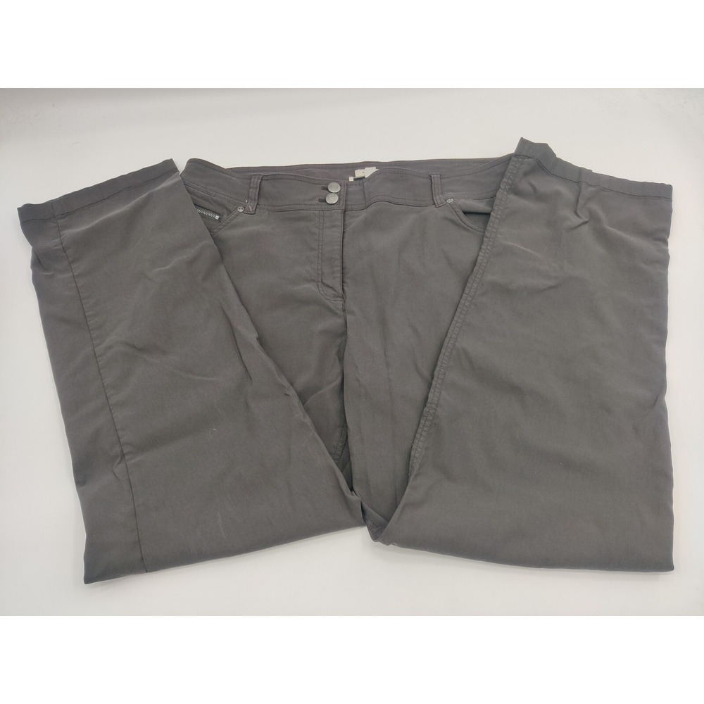 Jones New York Sport Woman Black Stretch Straight Leg Pants Trousers 18W
